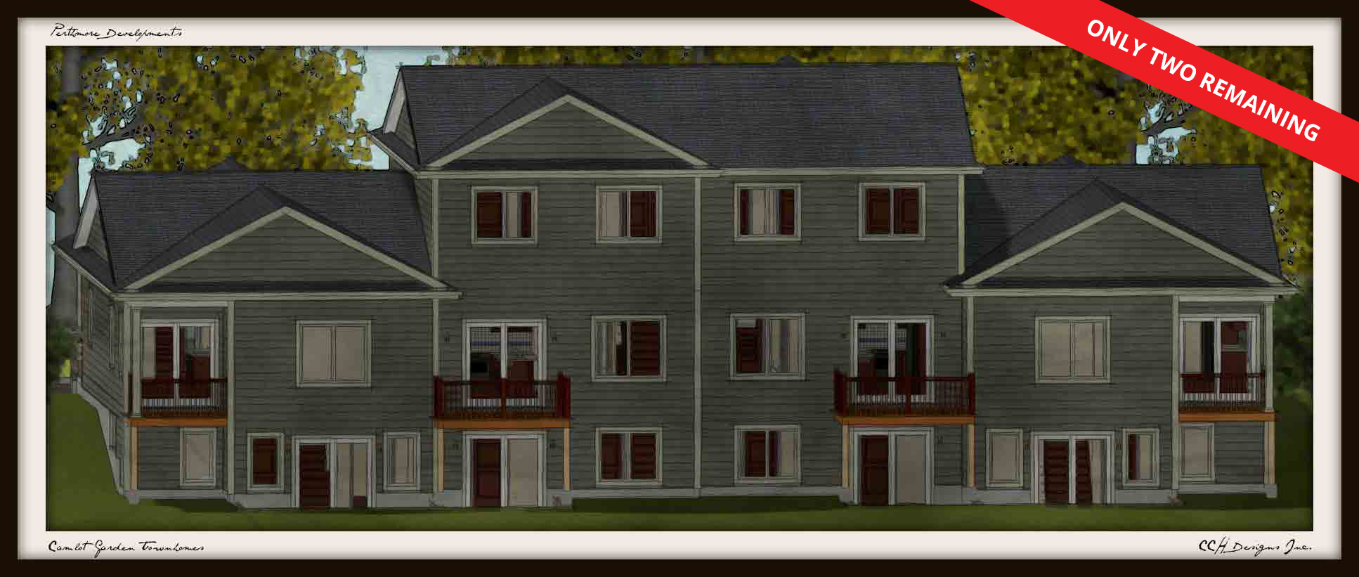 Camlot Garden Townhomes Rear Elevation